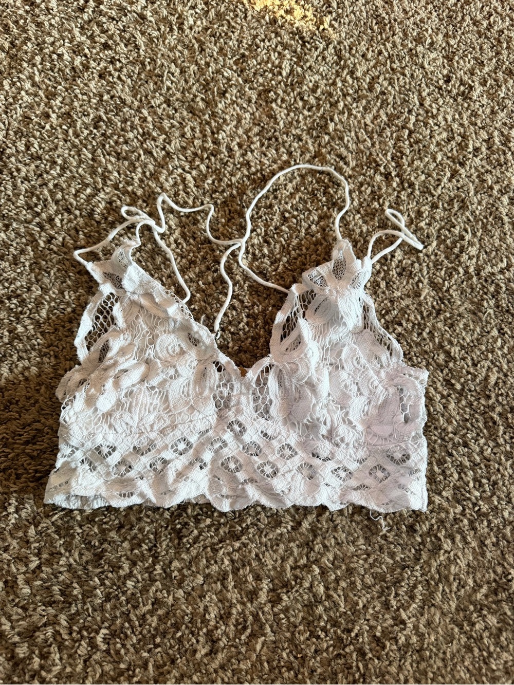 Free People White Lace Bralette